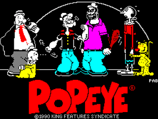 Popeye 2 title screen for ZX Spectrum